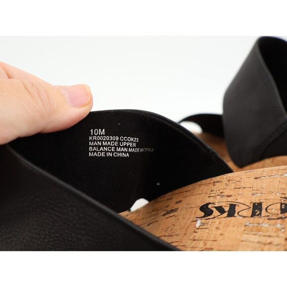 Korks Kork Ease Dezi Sandals Platform Black Vegan Strappy Chunky Heel Size 10 - Picture 5 of 12